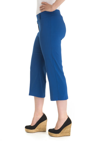 Zenalla "Comfort Fit" Capri With Button Detail